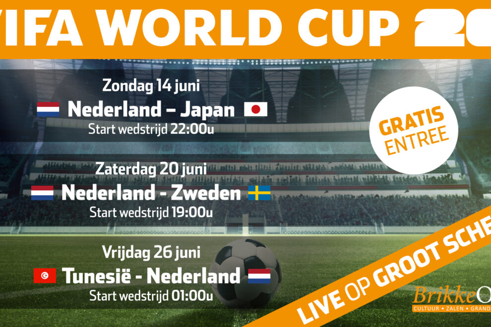 WK 2026 groot scherm Brikke Oave Brunssum wedstrijd kijken