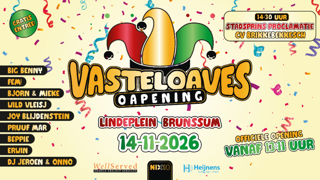Poster Vasteloaves Oapening 2026